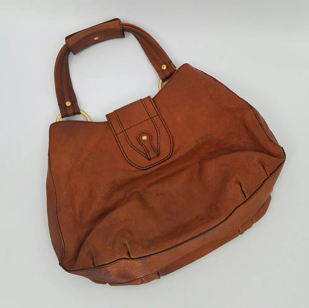 Tod's Peggy Hobo Shoulder Bag Brown Soft Leather